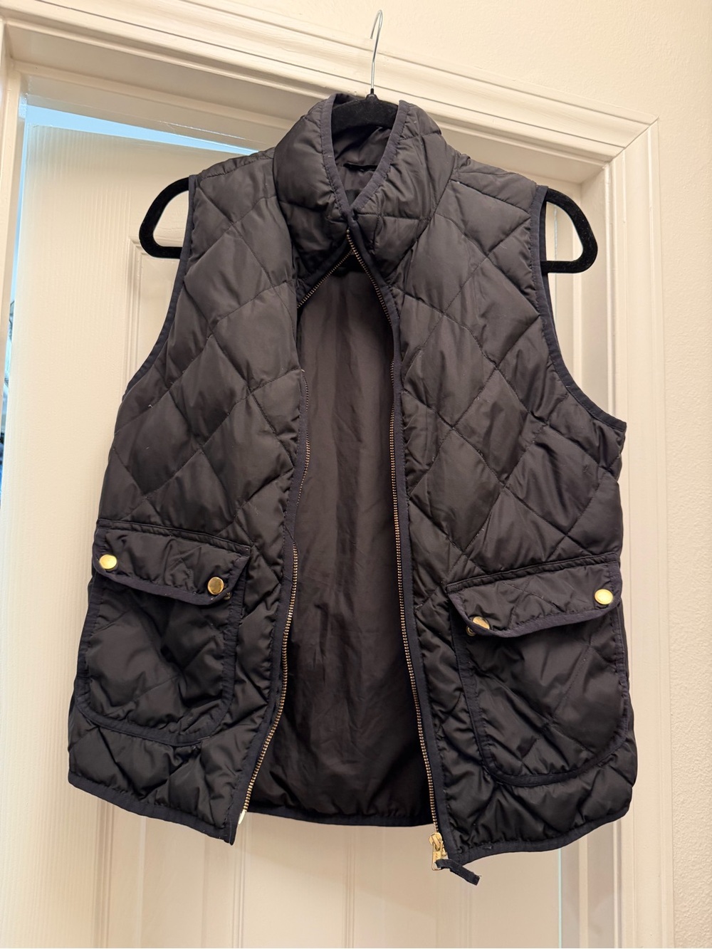 Quilted Puffer Vest - Black